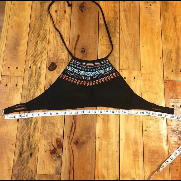 Black High Neck Bikini Top-Large - Picture 5 of 5